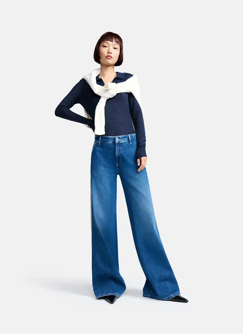 Alek Side Stripe Wide Leg Jeans - Image 3