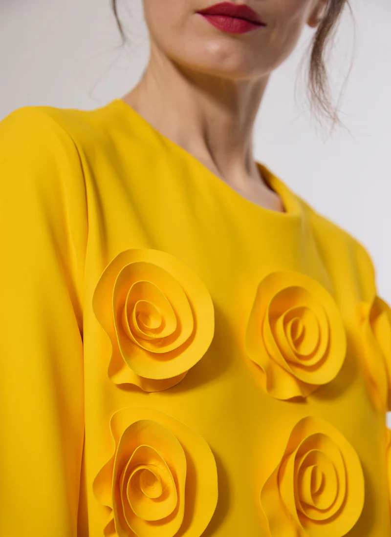 Bassi Floral Applique Shift Dress - Image 4