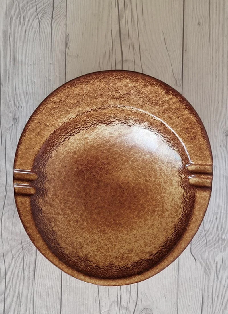 Bertoncello Ceramiche Screziato Tabacco Glaze Sculptured Soft Twist Dish, 1960s-80s - Image 4