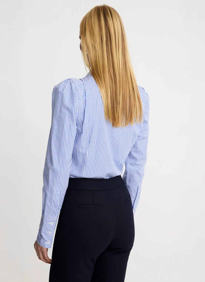 Box Pleat Shirt Blue Stripe - Image 2
