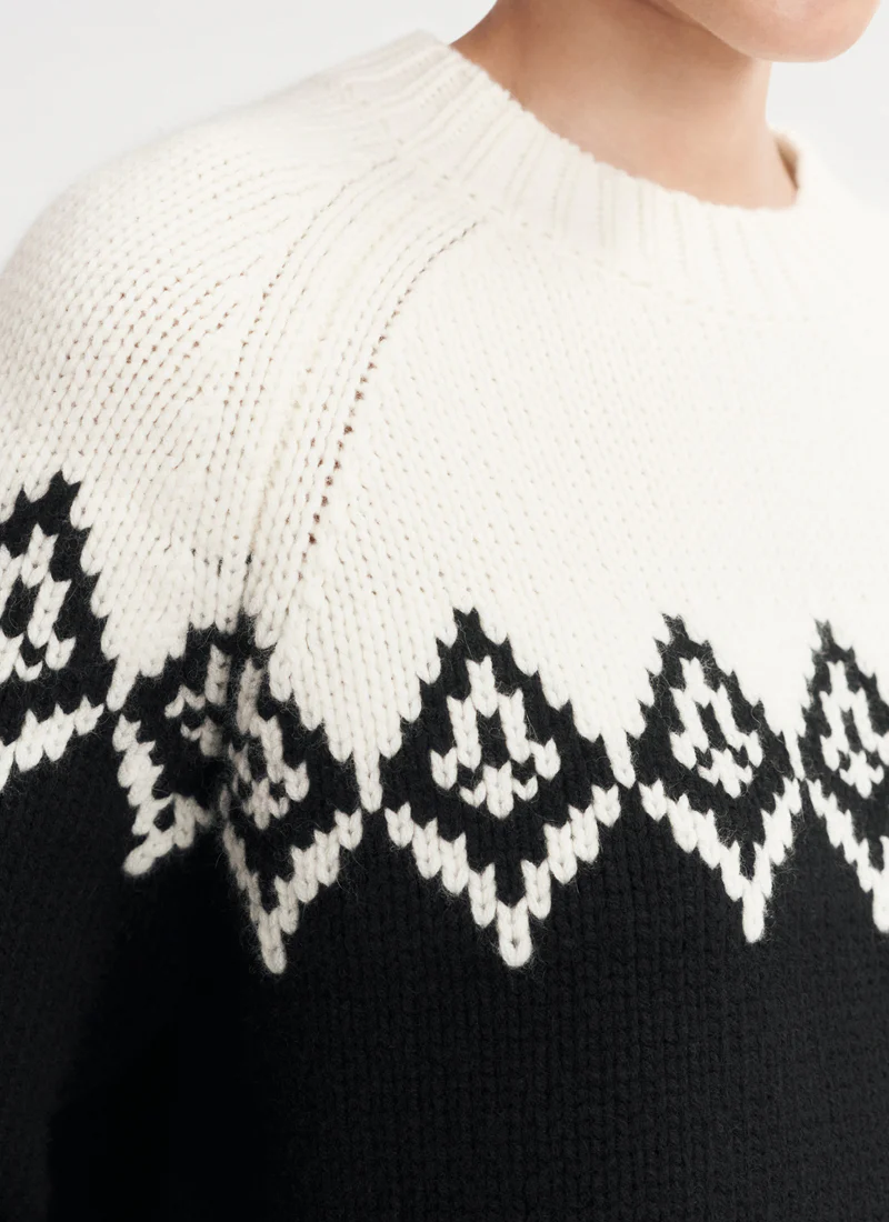 Fair Isle O-Neck Sweater - Image 3