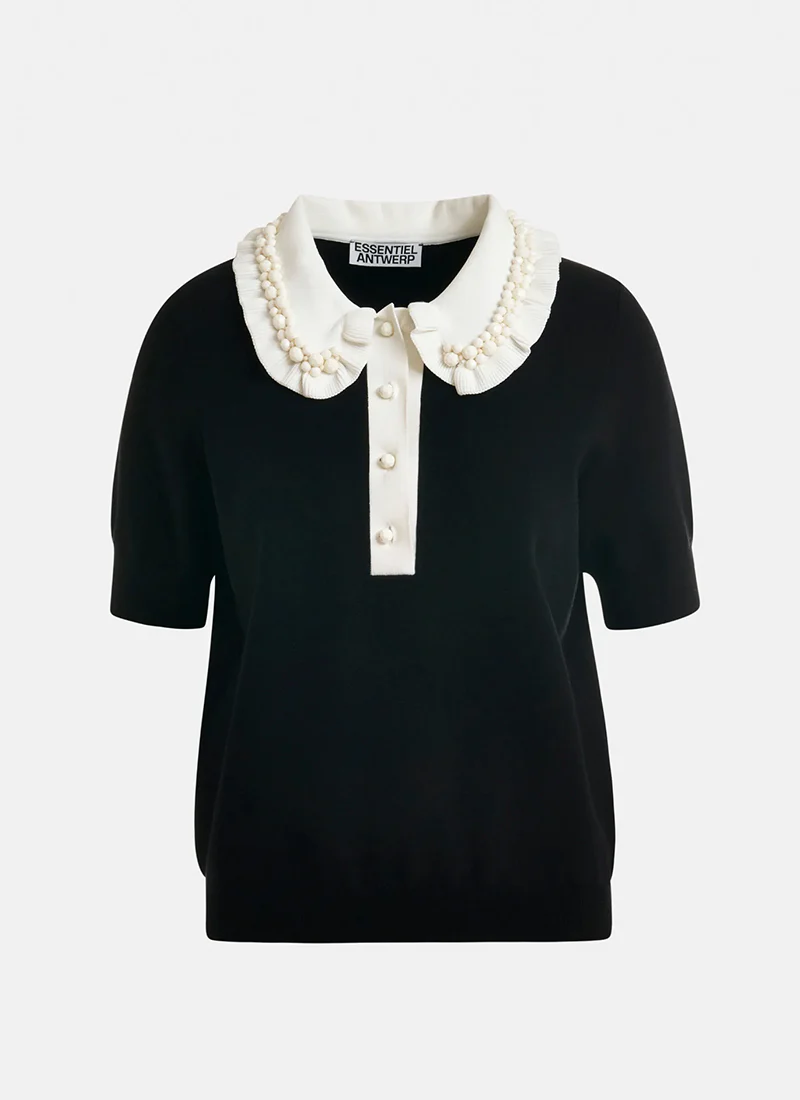 Jewelry Embroidered Knit Polo - Image 5