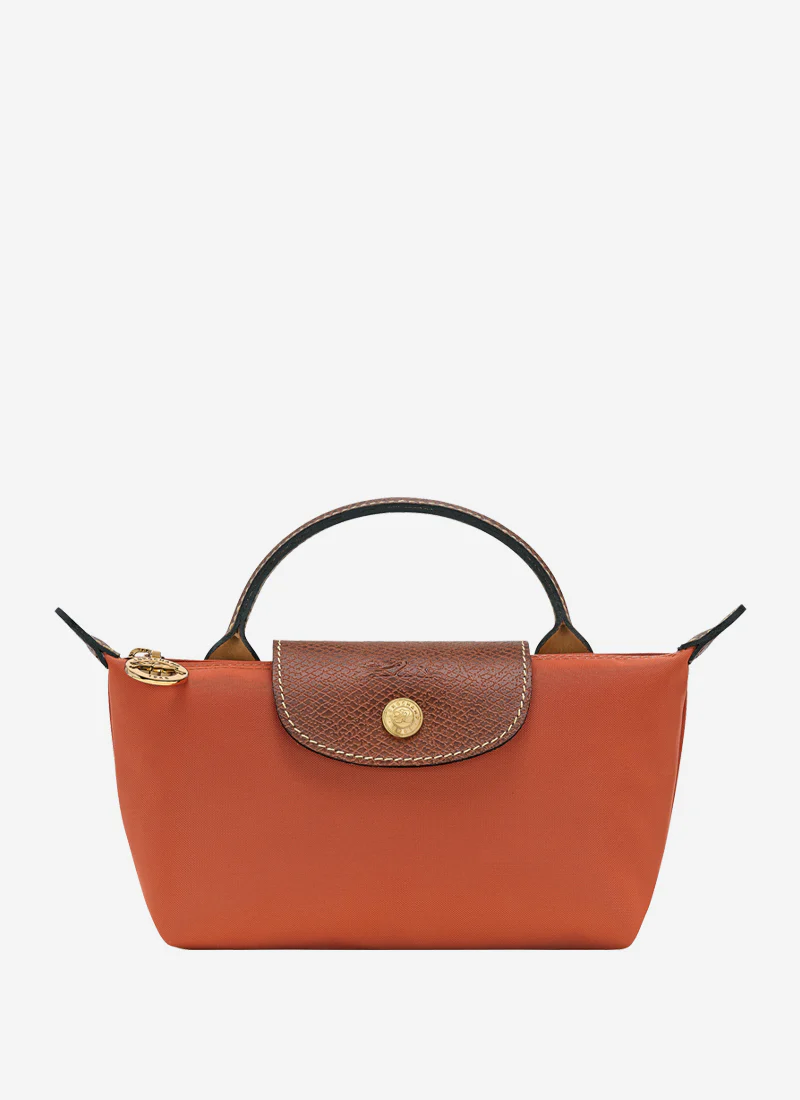 Le Pliage Original Pouch with Handle Rust