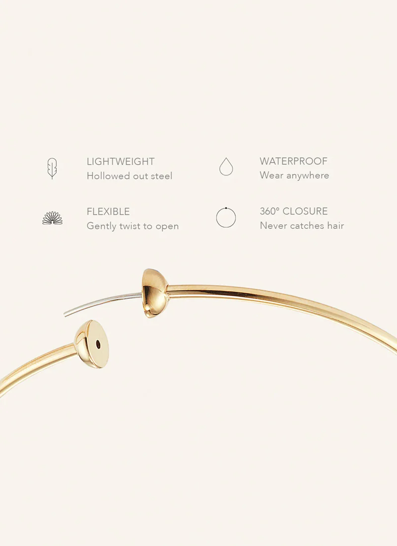 Medium Gold Icon Hoops - Image 4