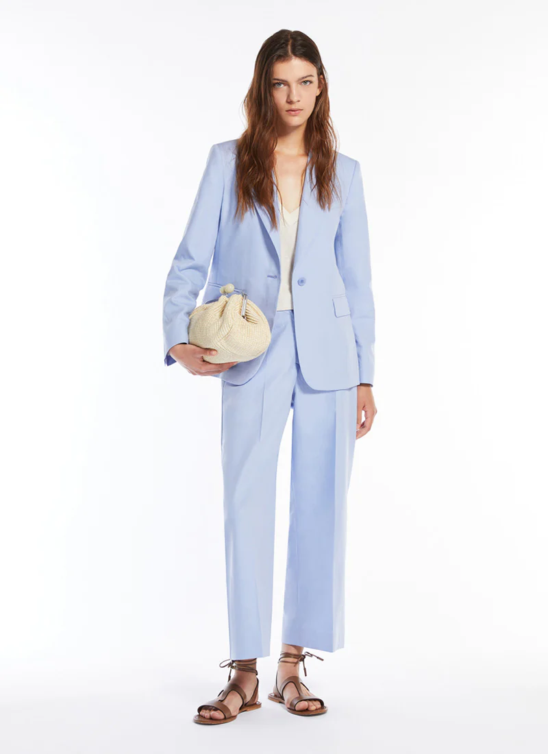 Quito 1 Button Cotton Linen Blazer - Image 3