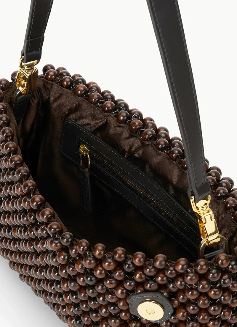 Timmy Beaded Leather Convertible Shoulder Bag - Image 6