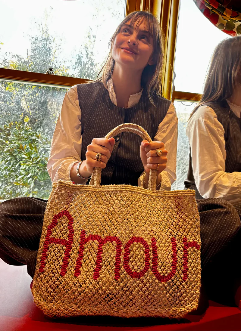 Amour Jute Tote Bag - Image 2