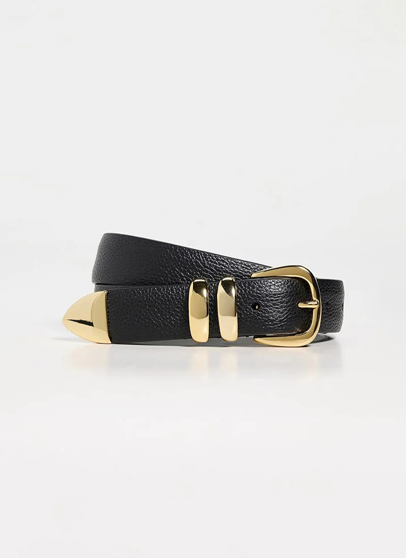 Cassie Grained Leather Belt