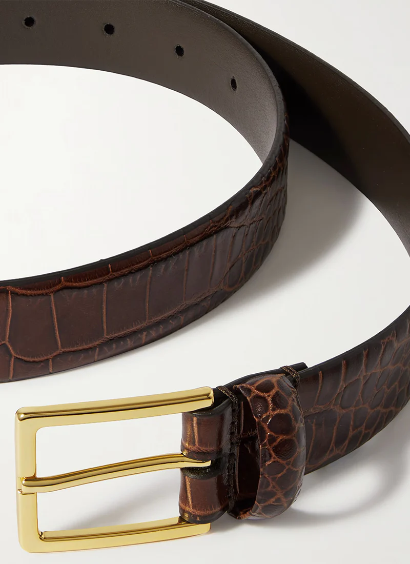 Kate Mock Croc Leather Belt - Image 2