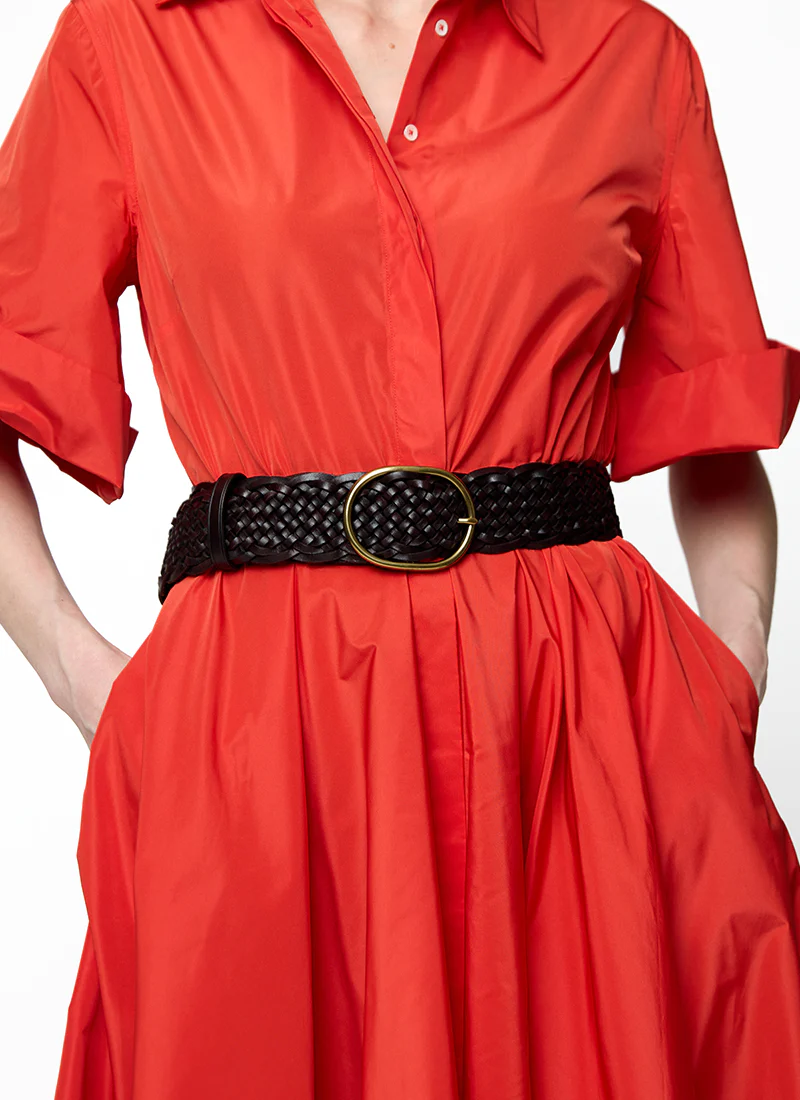 Weave Oval Buckle Belt