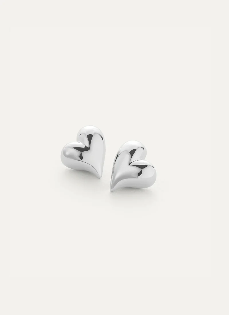 Art Heart Symmetrical Button Earrings - Image 3