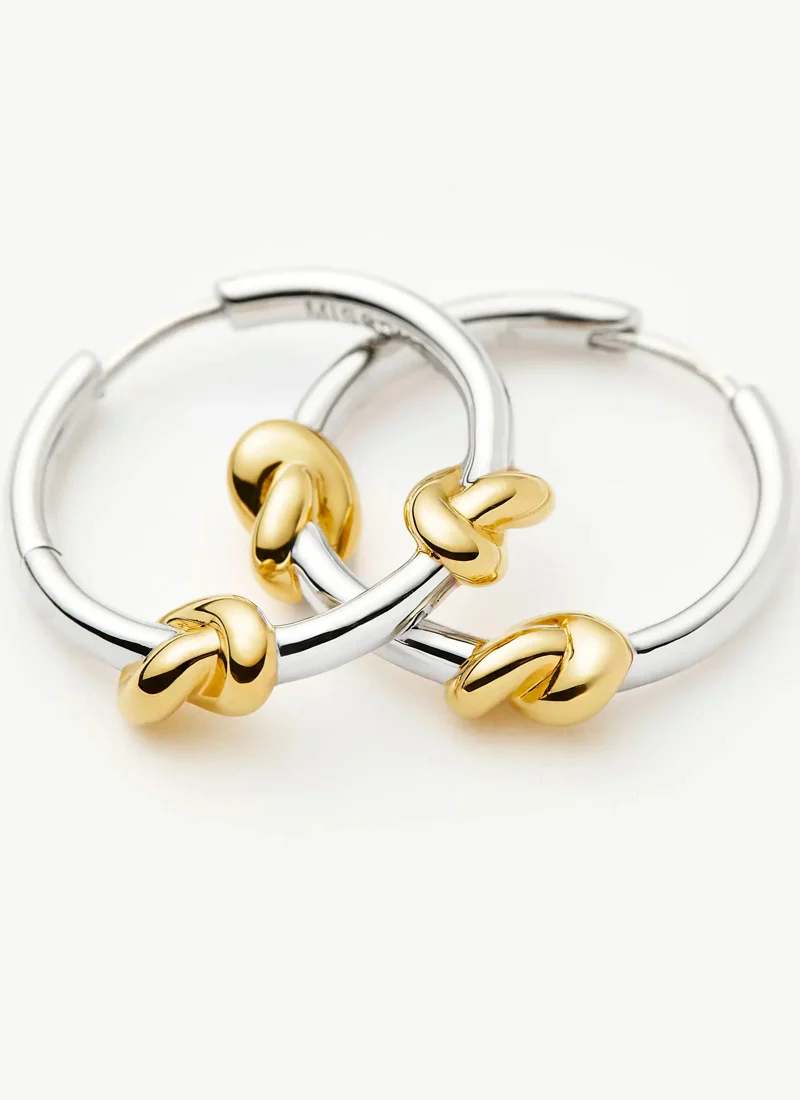 Lucy Williams Knot Small Hoop Earrings - Image 5