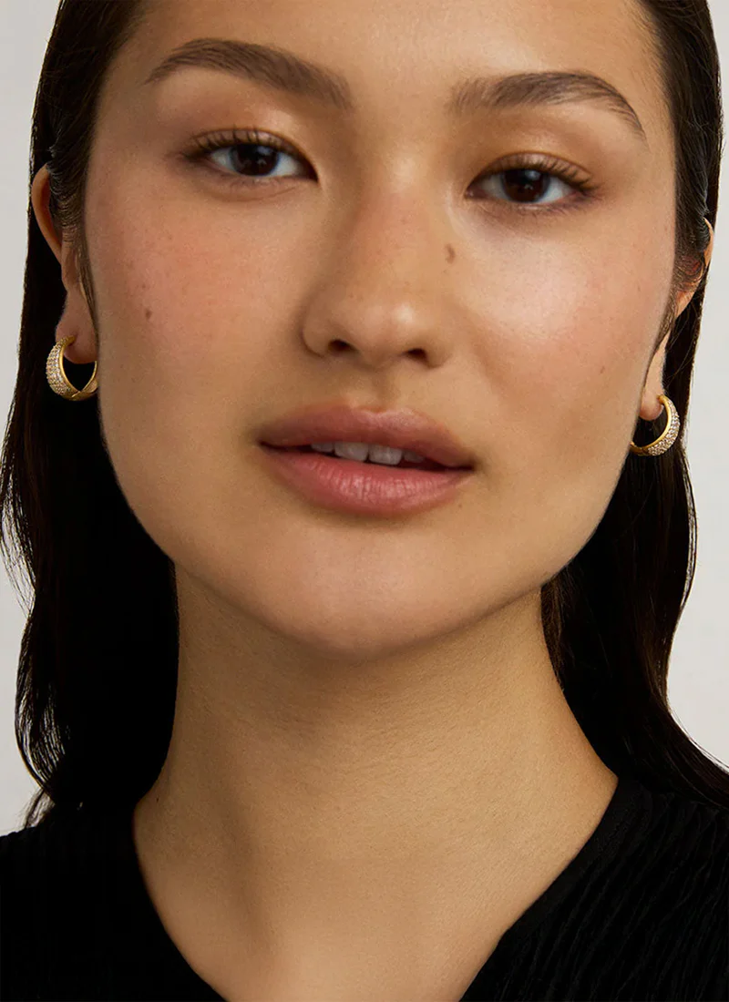 Margaux Pave Huggie Hoops - Image 2