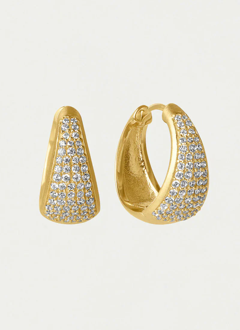 Margaux Pave Huggie Hoops - Image 3