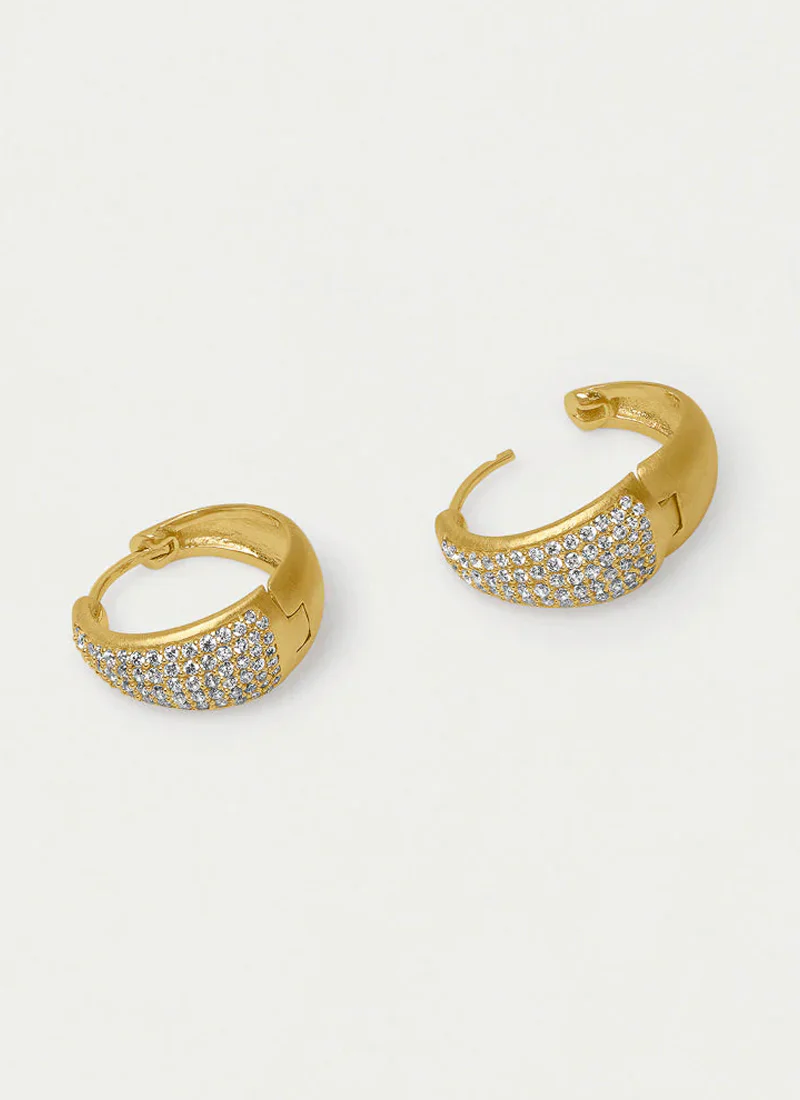 Margaux Pave Huggie Hoops - Image 4