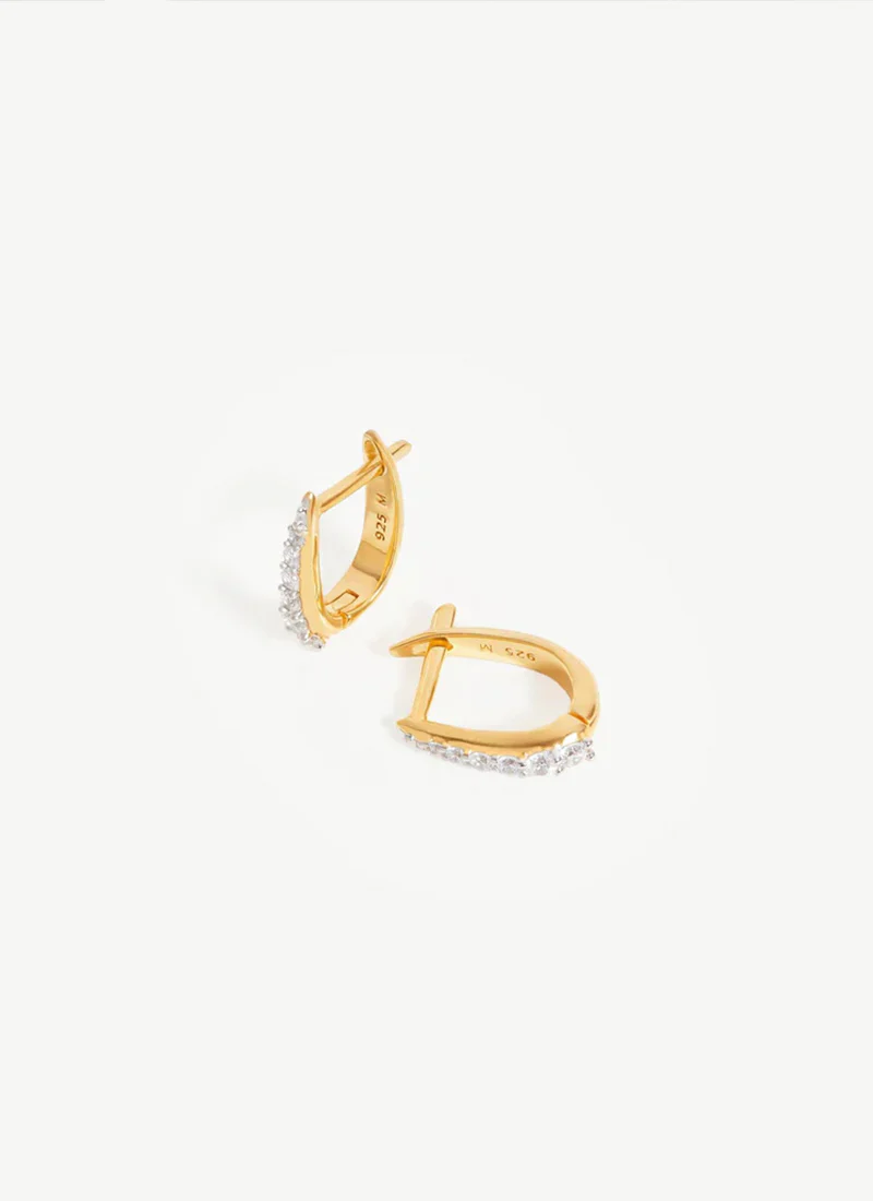 Pave Claw Huggie Earrings