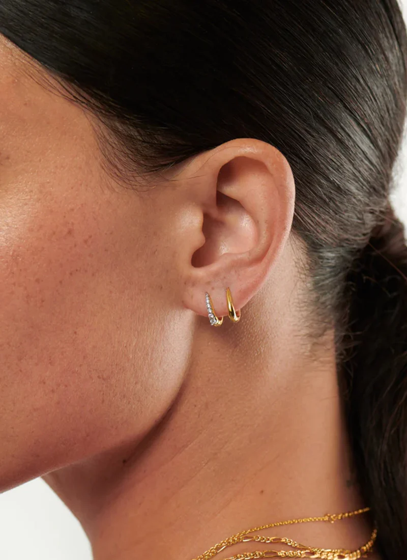 Pave Claw Huggie Earrings - Image 2