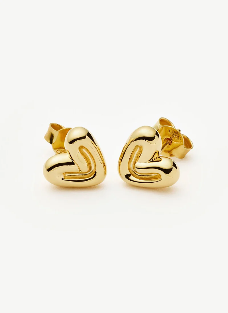 Puffy Heart Mini Stud Earrings - Image 3