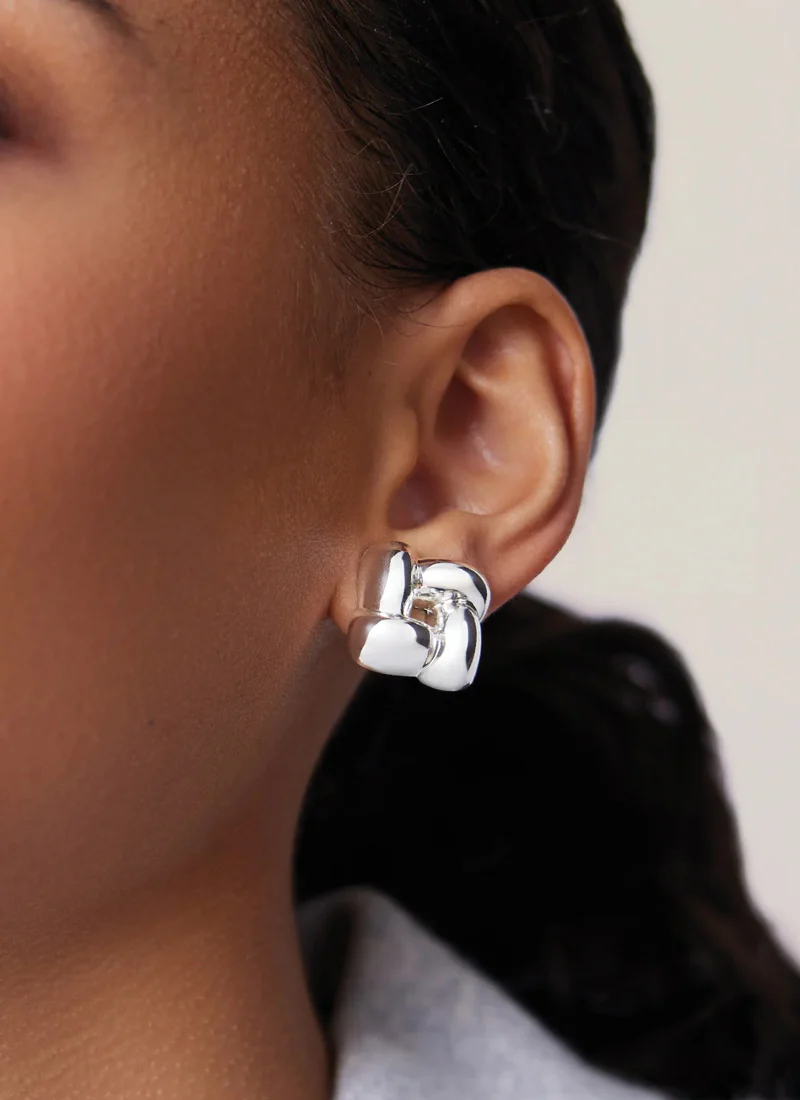 Small Woven Square Earrings