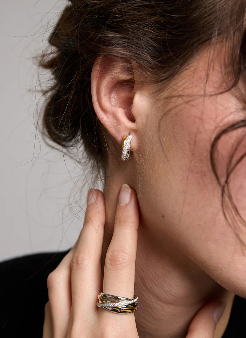 Stacked Crystal Earrings - Image 3