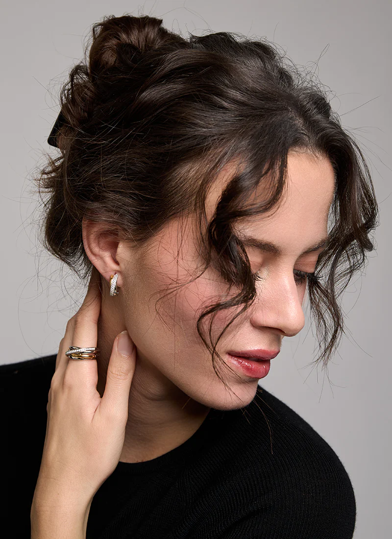 Stacked Crystal Earrings - Image 4