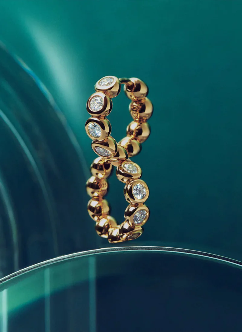 Tennis Small Hoop Earrings - Image 4