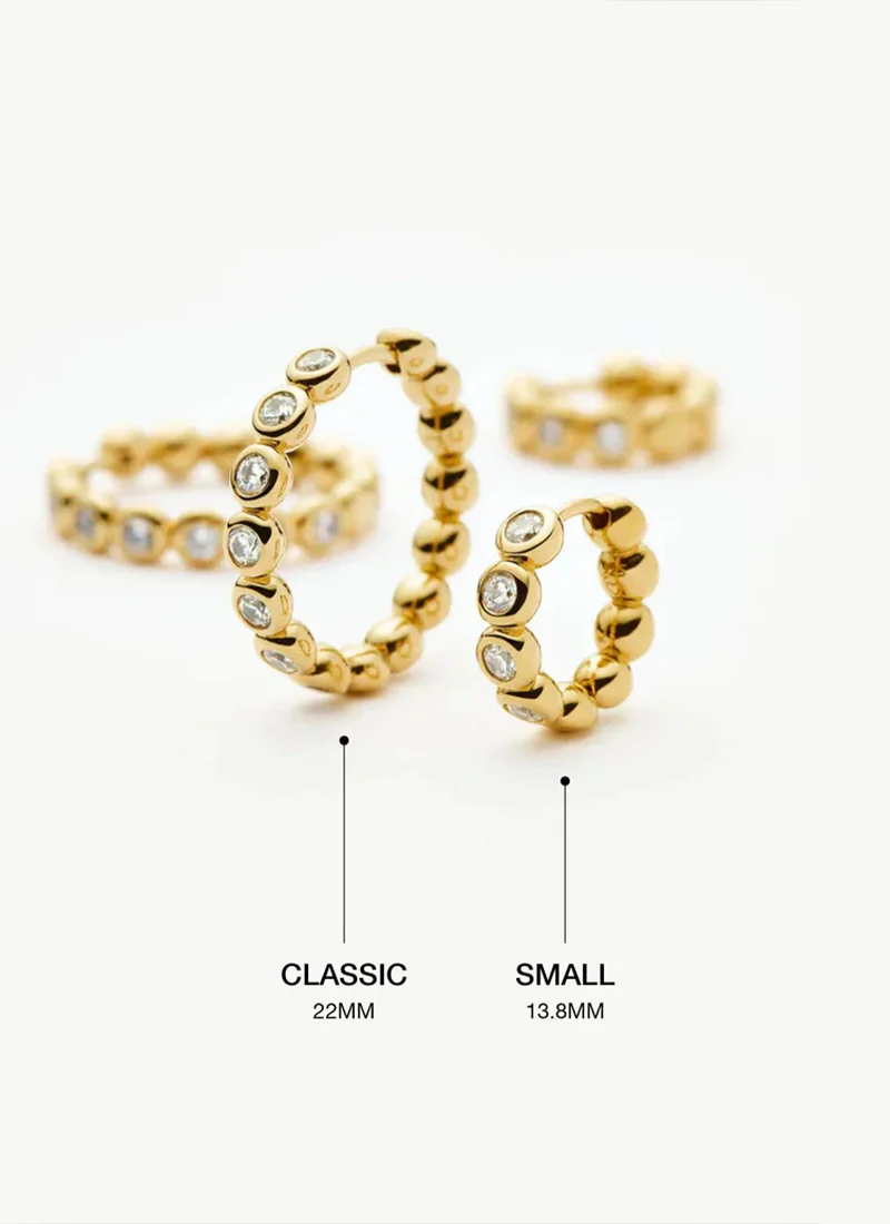 Tennis Small Hoop Earrings - Image 7
