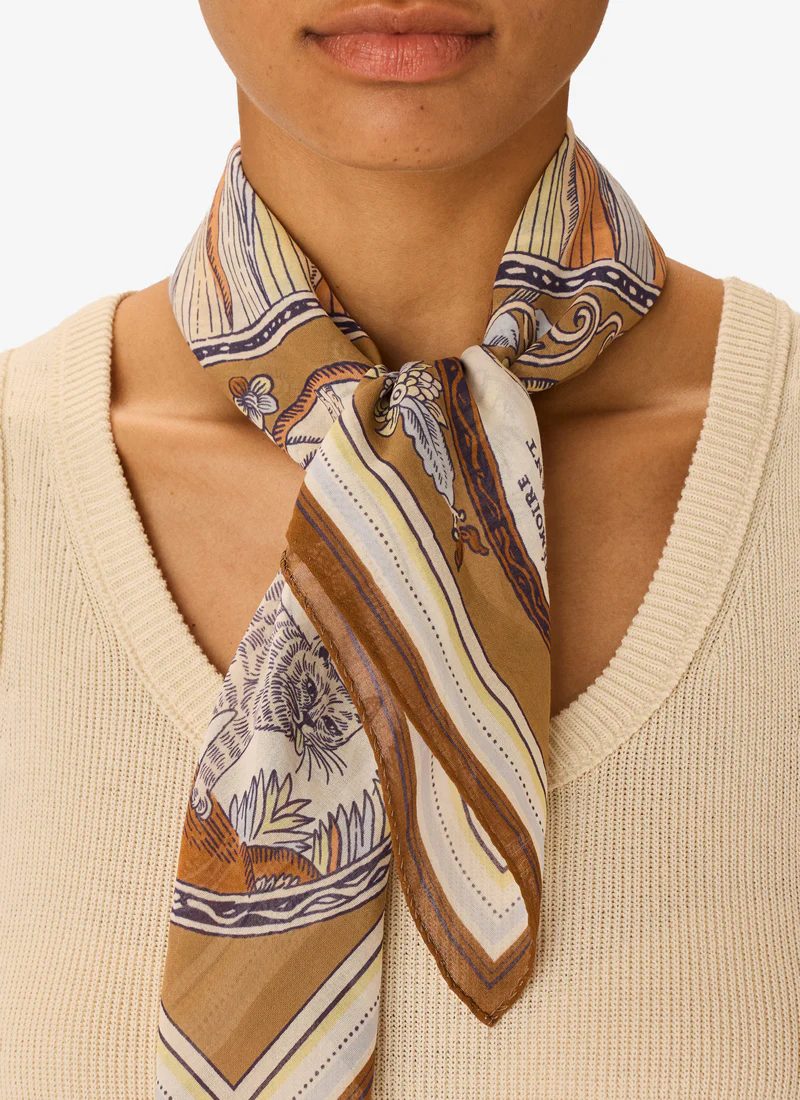 Square Cotton Chance Scarf - Image 2