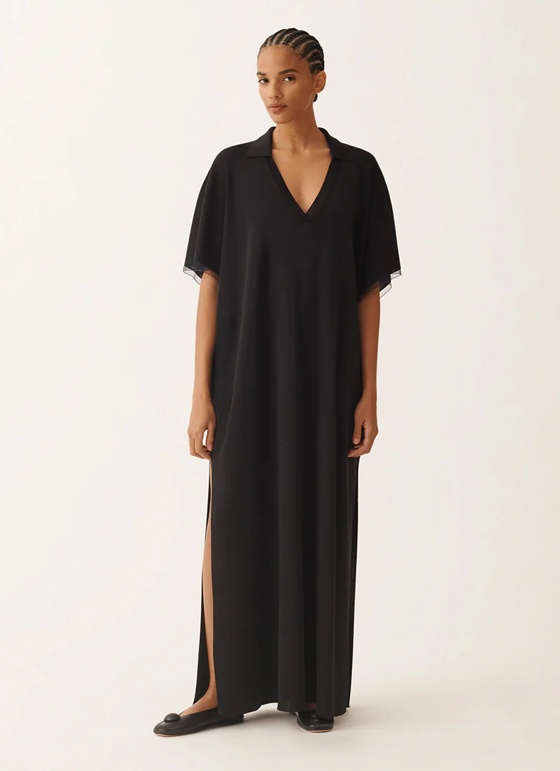 Viscose Knit Diamante Kaftan