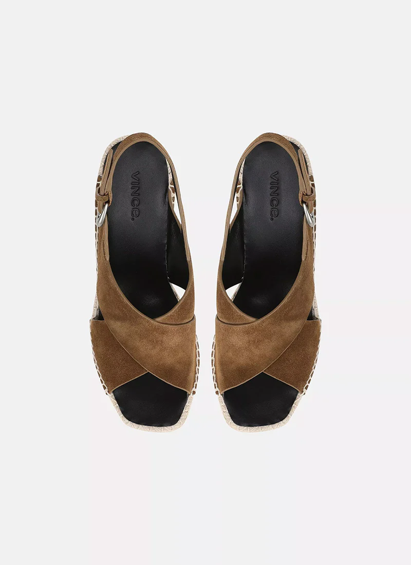 Georgia Suede Wedge Sandals - Image 4