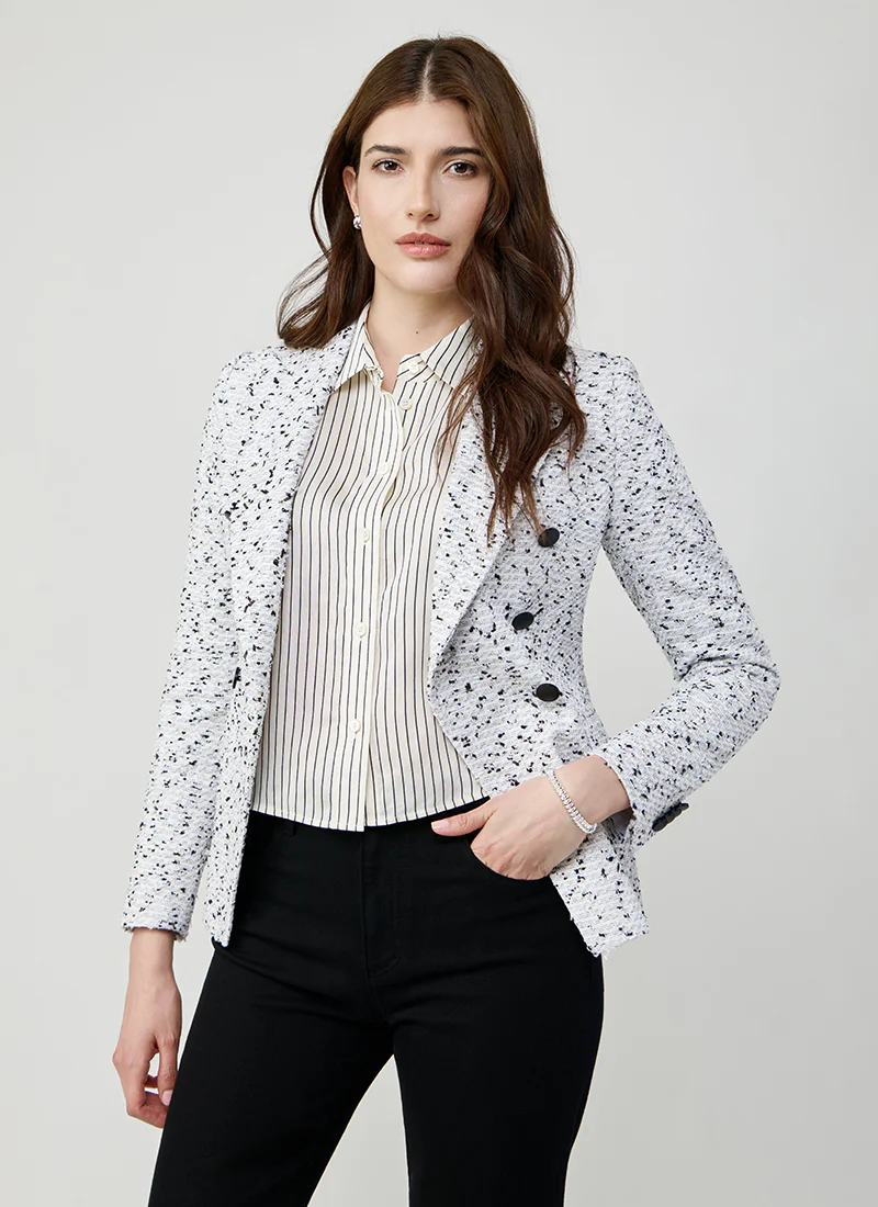 Alicya Double Breasted Boucle Blazer
