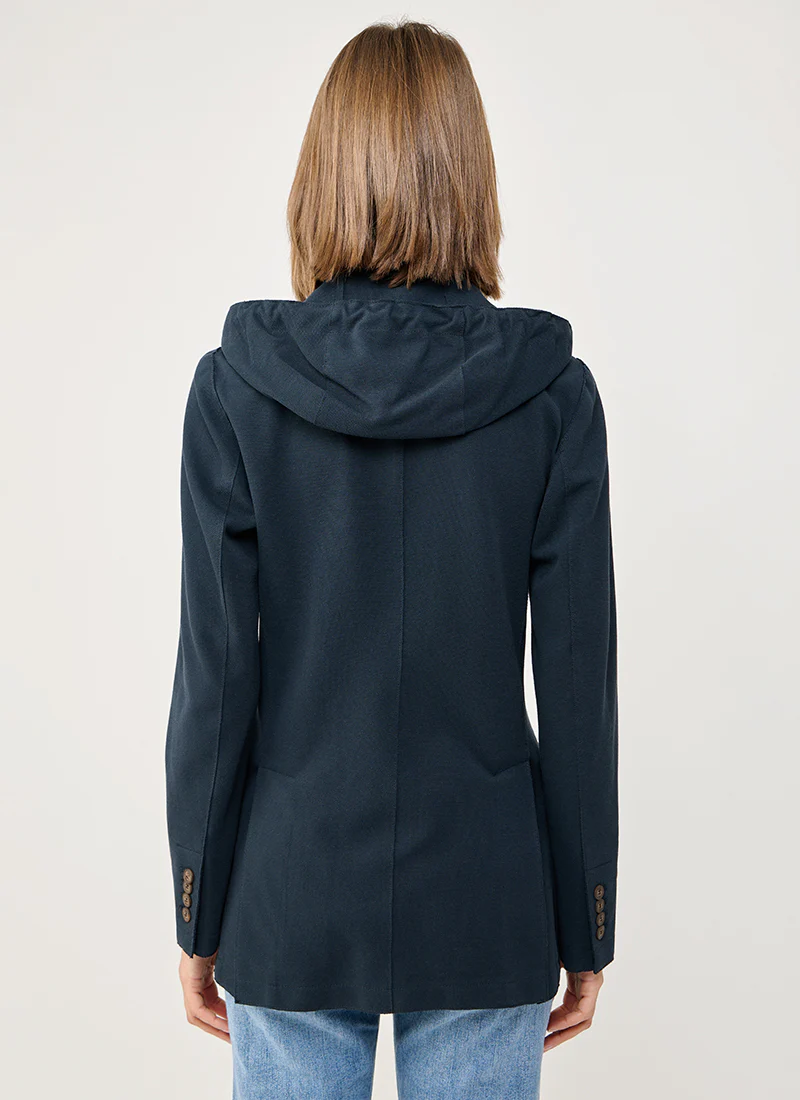 Cotton Jersey Hooded Blazer - Image 2