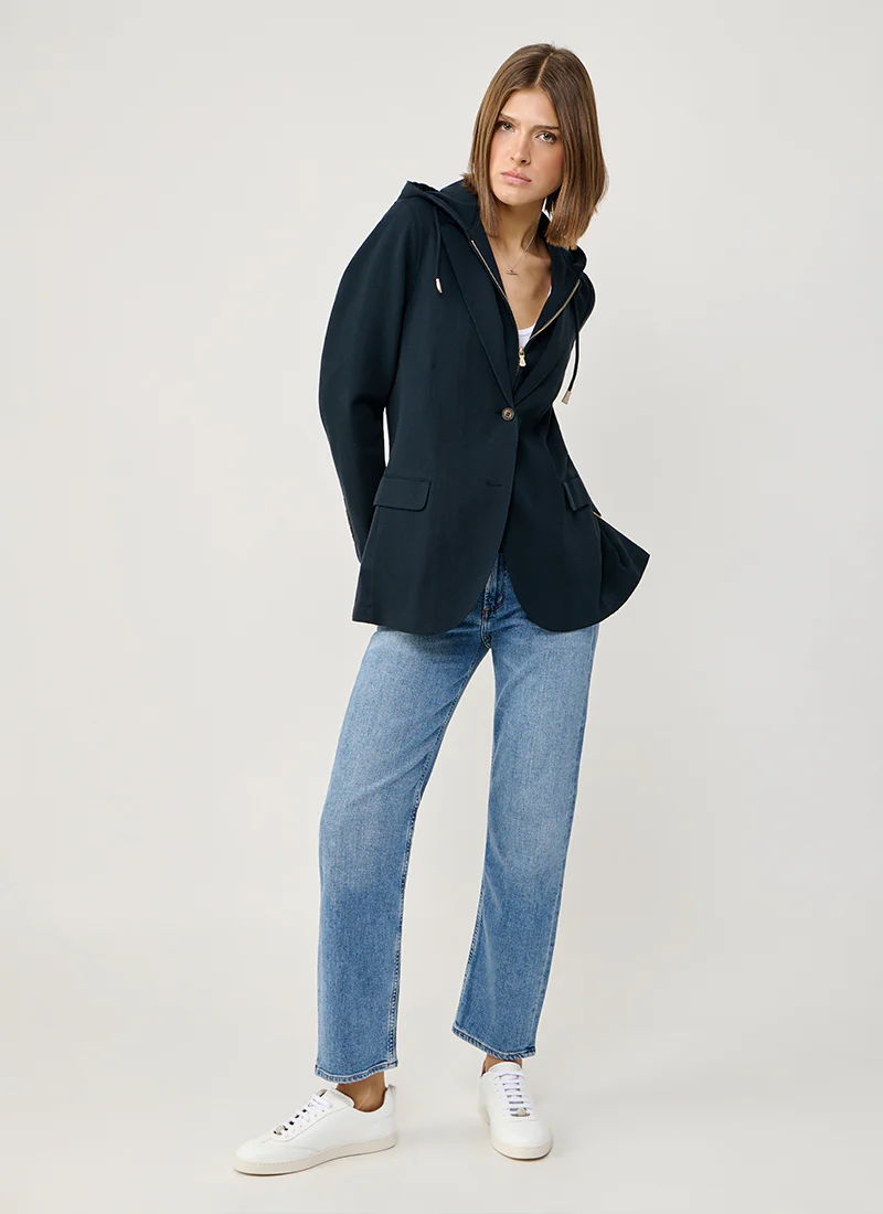 Cotton Jersey Hooded Blazer - Image 4