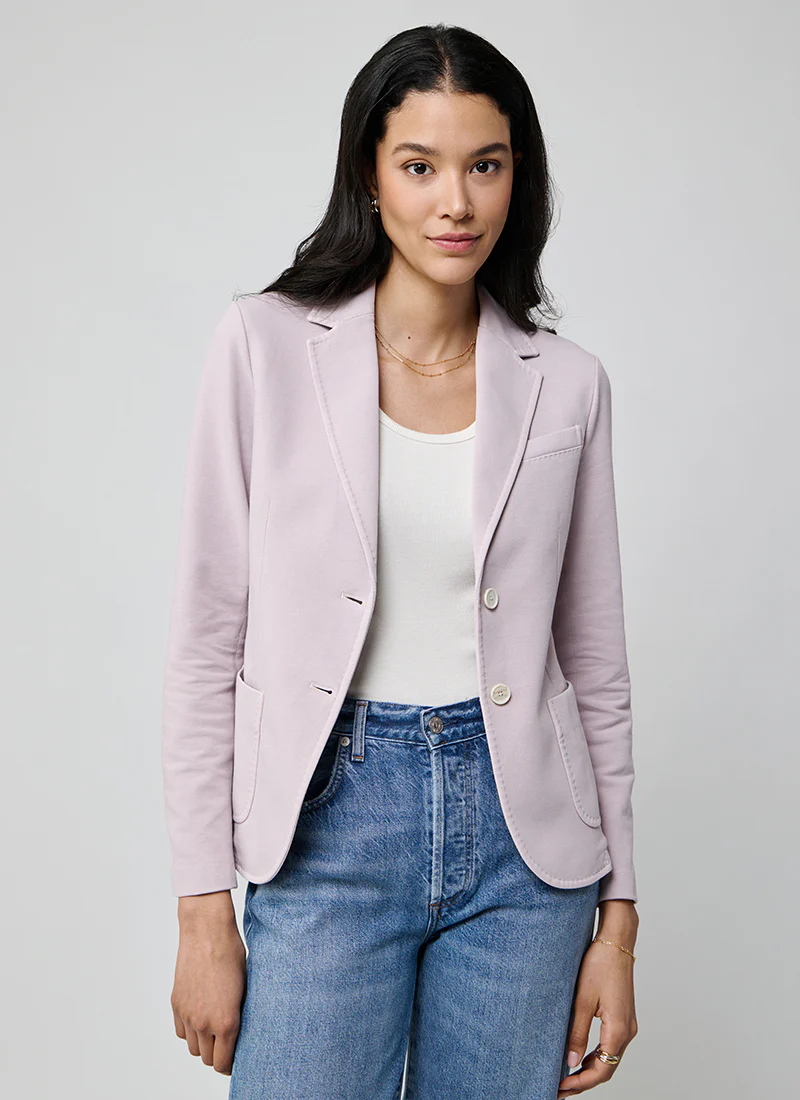 Fleece Light Dyed 2 Button Pocket Slim Fit Blazer - Image 4
