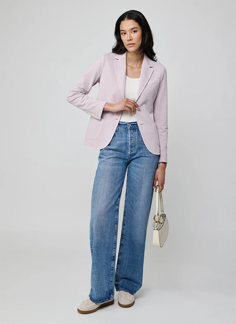 Fleece Light Dyed 2 Button Pocket Slim Fit Blazer - Image 5