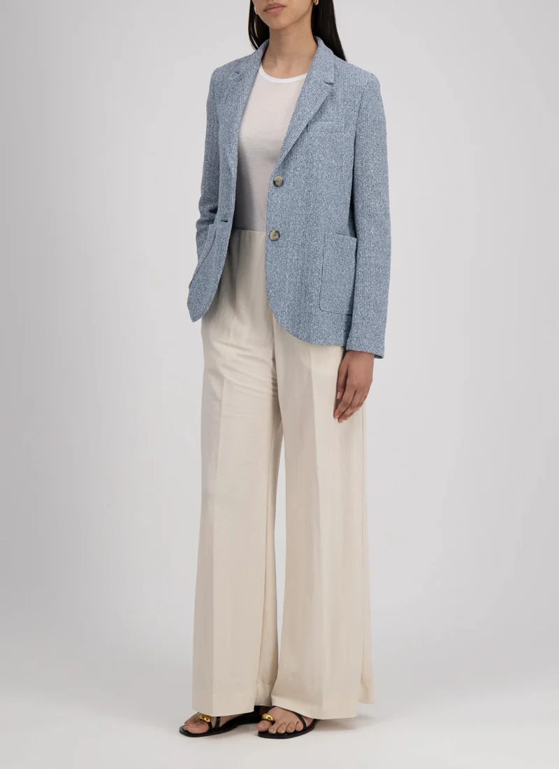 Standup Collar Bicolour Blazer - Image 4