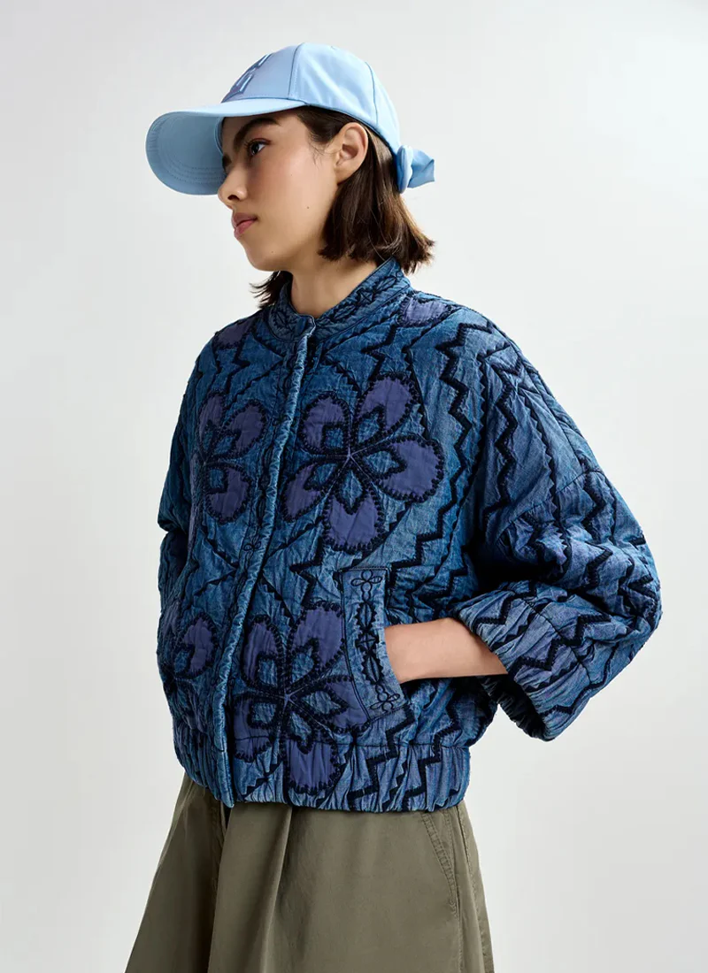Jatropha Quilted Denim Jacket - Image 3
