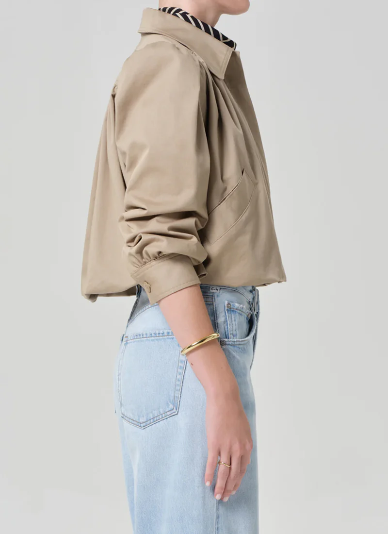 Everly Shirred Crop Jacket - Image 3