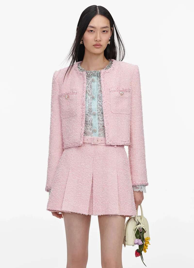 Pink Boucle Jacket
