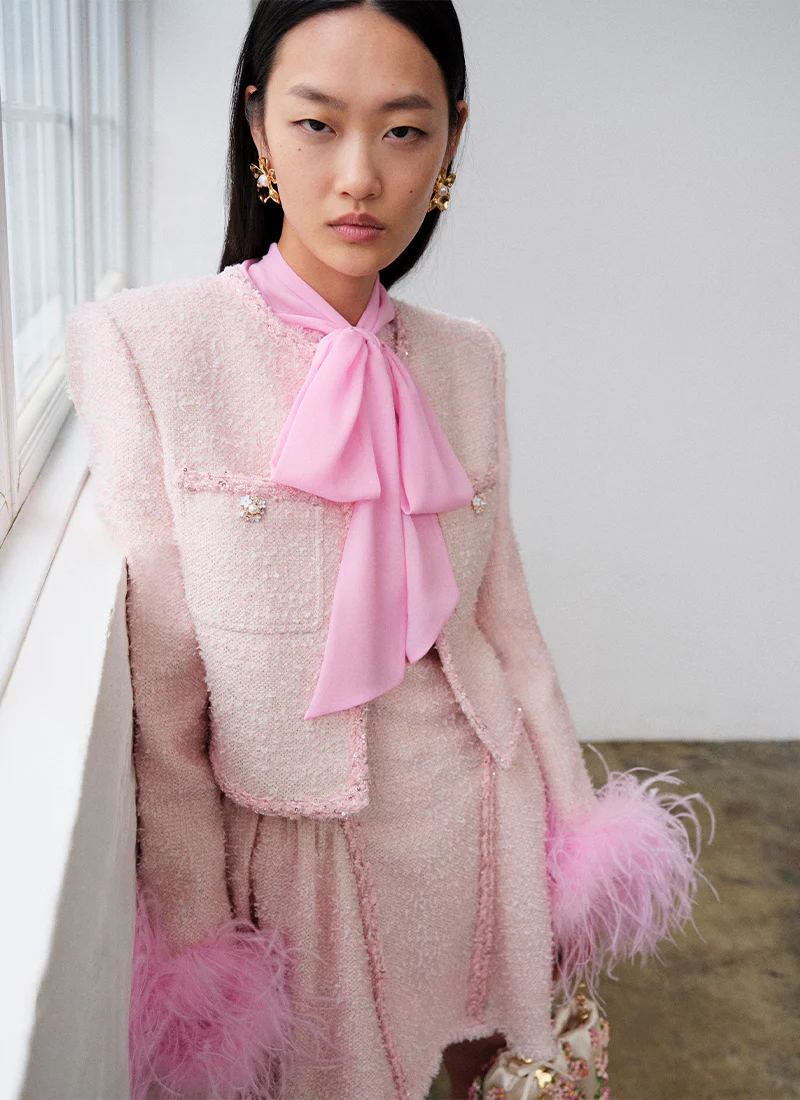 Pink Boucle Jacket - Image 2