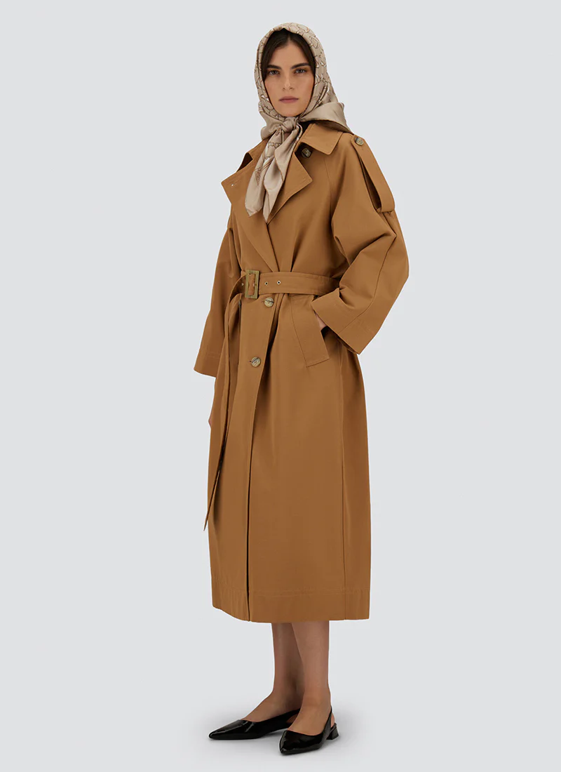 Nylon Gabardine Trench Coat - Image 3