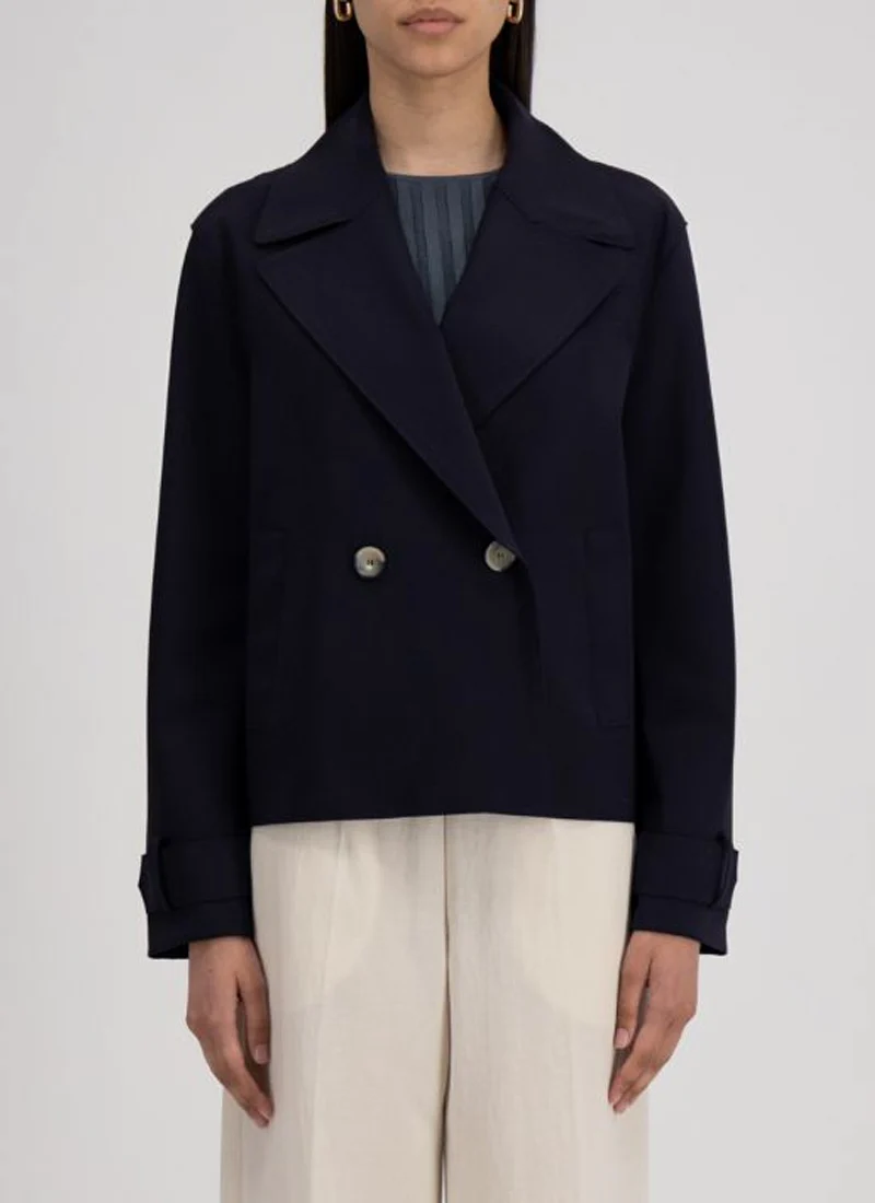 Cropped Scuba Peacoat