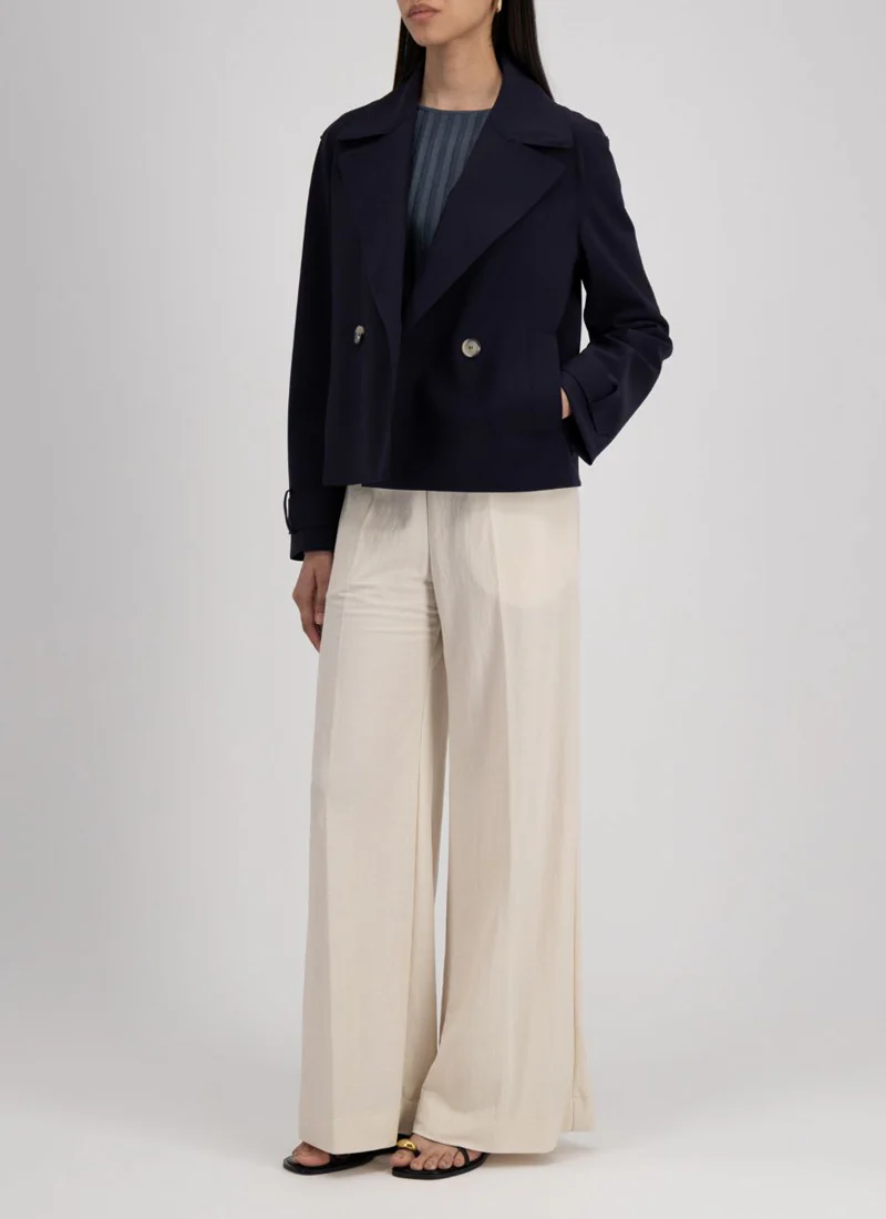 Cropped Scuba Peacoat - Image 4