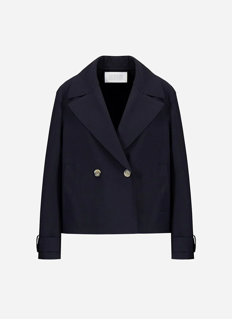 Cropped Scuba Peacoat - Image 5