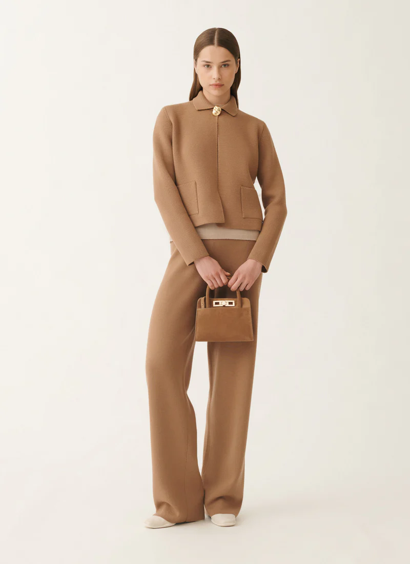 Merino Single Breasted Knit Jacket - Image 4