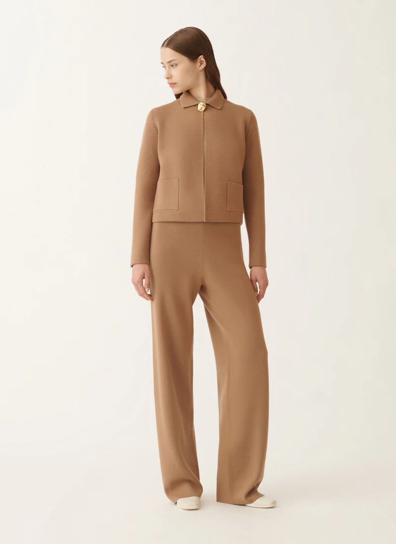 Merino Single Breasted Knit Jacket - Image 5