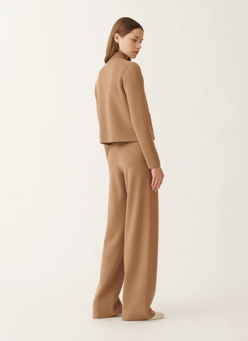 Merino Single Breasted Knit Jacket - Image 6