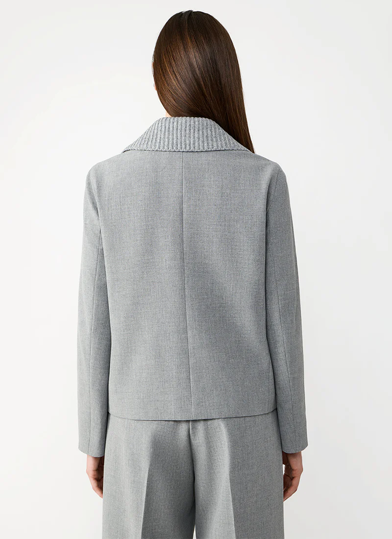 Tecno Jacket With Knit Collar - Image 3