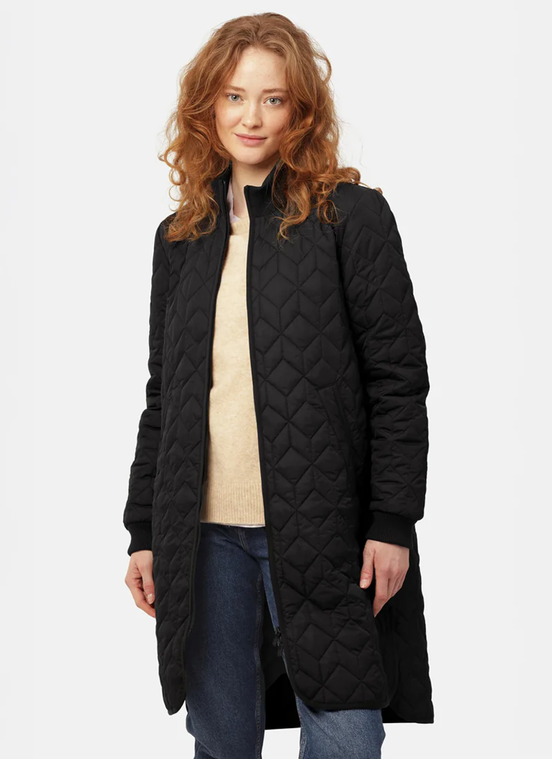 Long Diamond Quilt Coat