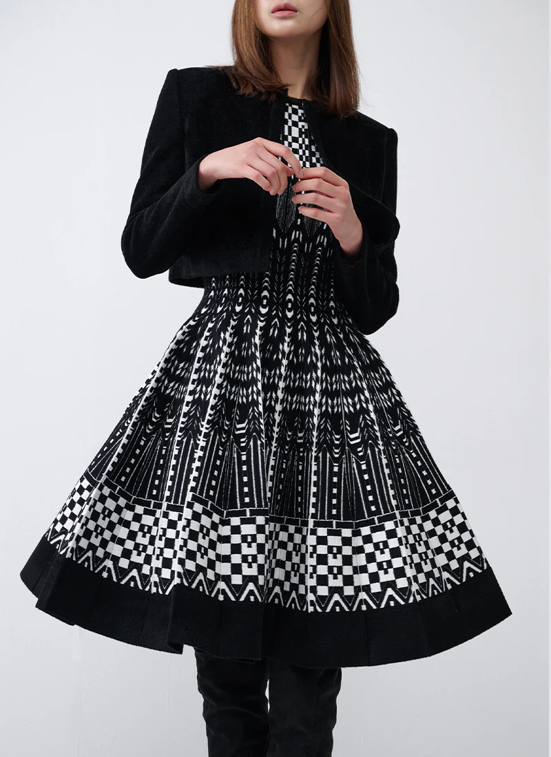 Checkered Jacquard Sleeveless - Image 2